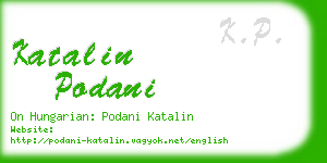 katalin podani business card